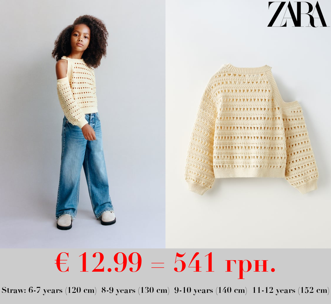 CUT-OUT SWEATER WITH BUTTON DETAIL