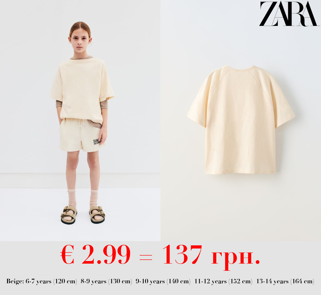 SLUB KNIT RAGLAN SLEEVE T-SHIRT