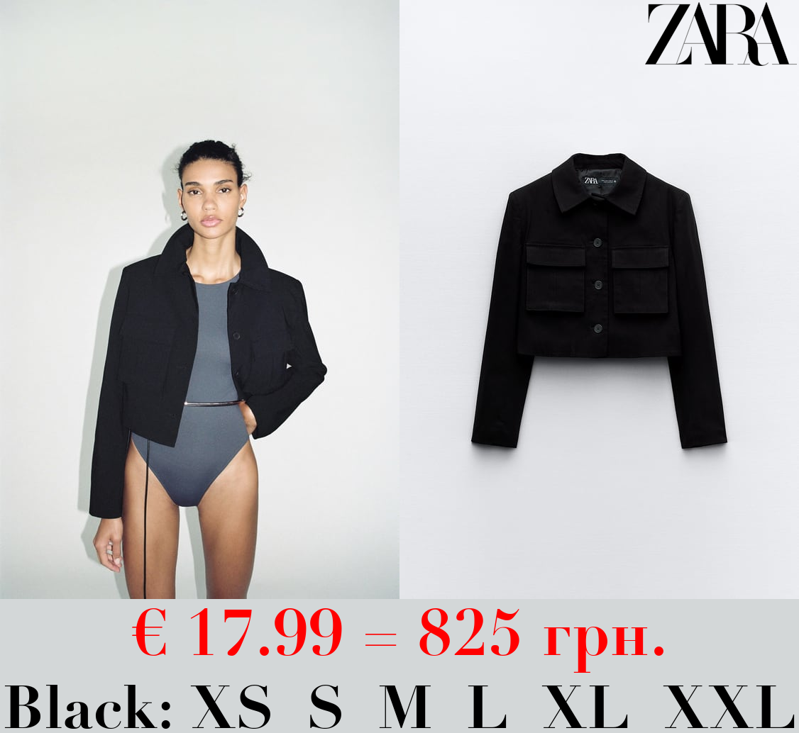 SHORT JACKET WITH SHIRT COLLAR