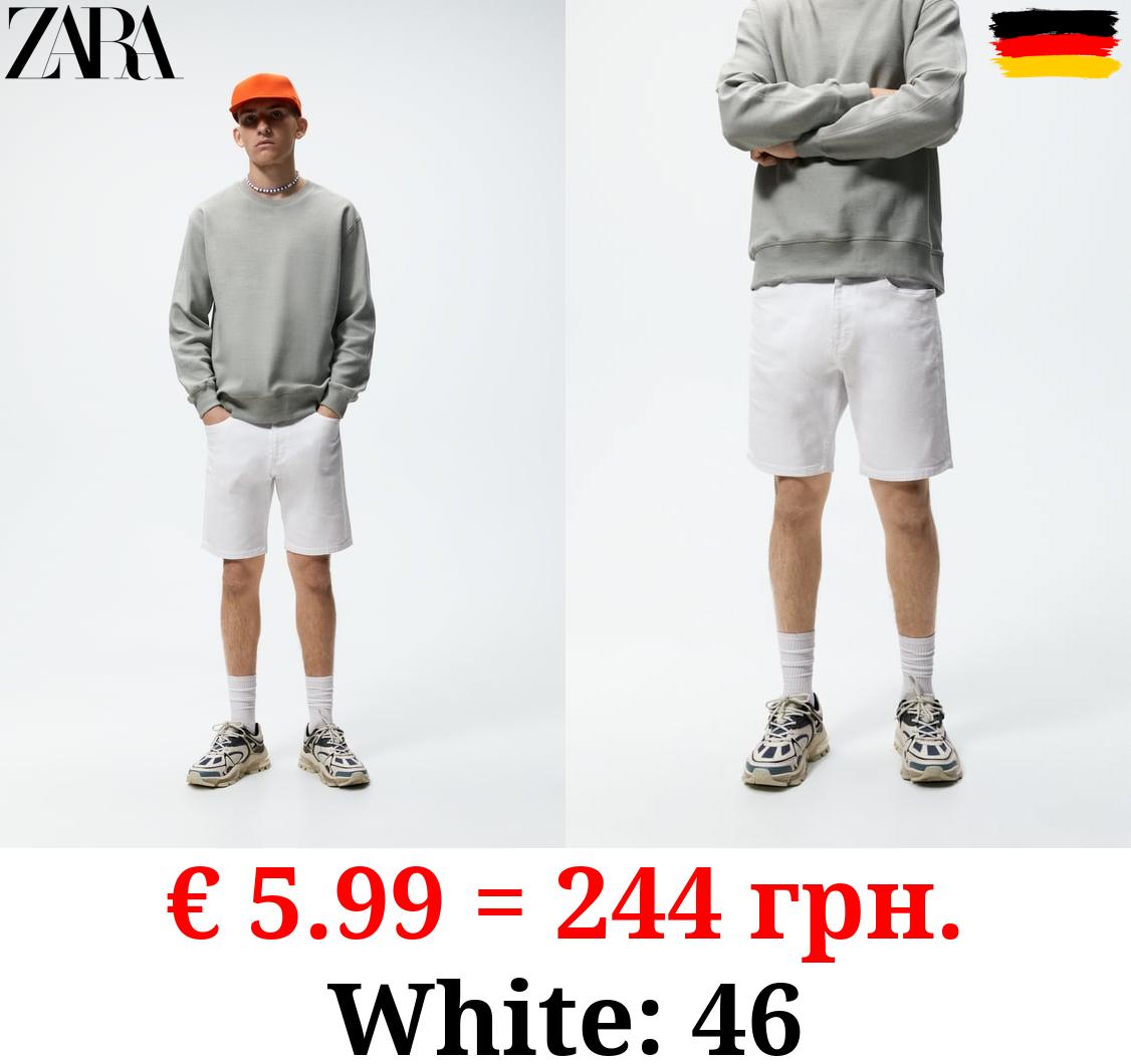 COLOURED DENIM BERMUDA SHORTS