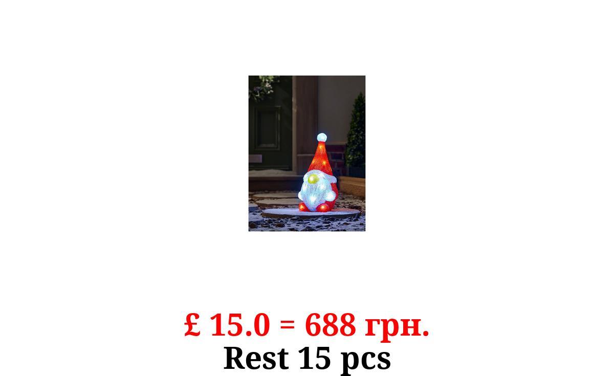 Acrylic Light-Up Santa Christmas Decoration