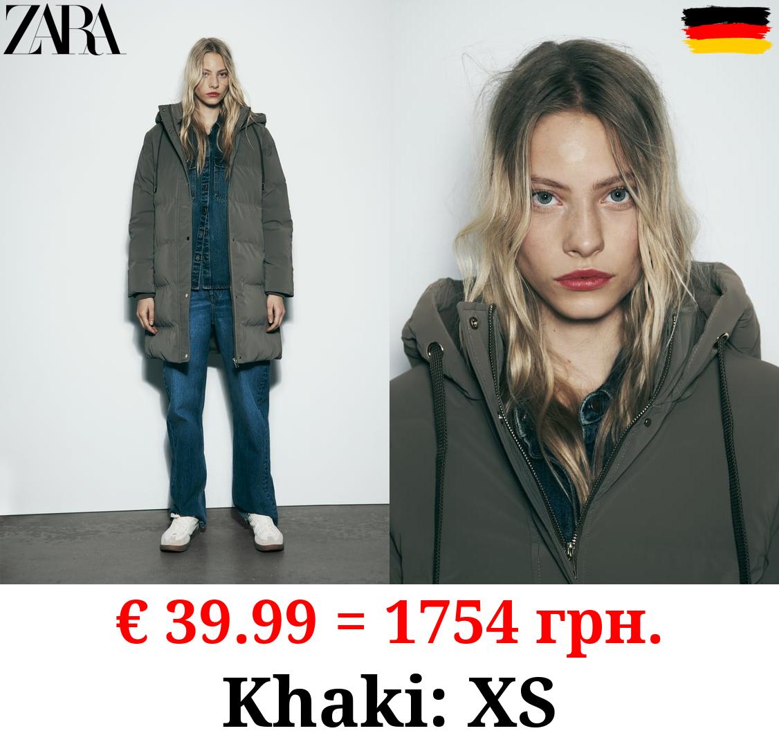 HOODED PUFFER ANORAK WITH WIND PROTECTION