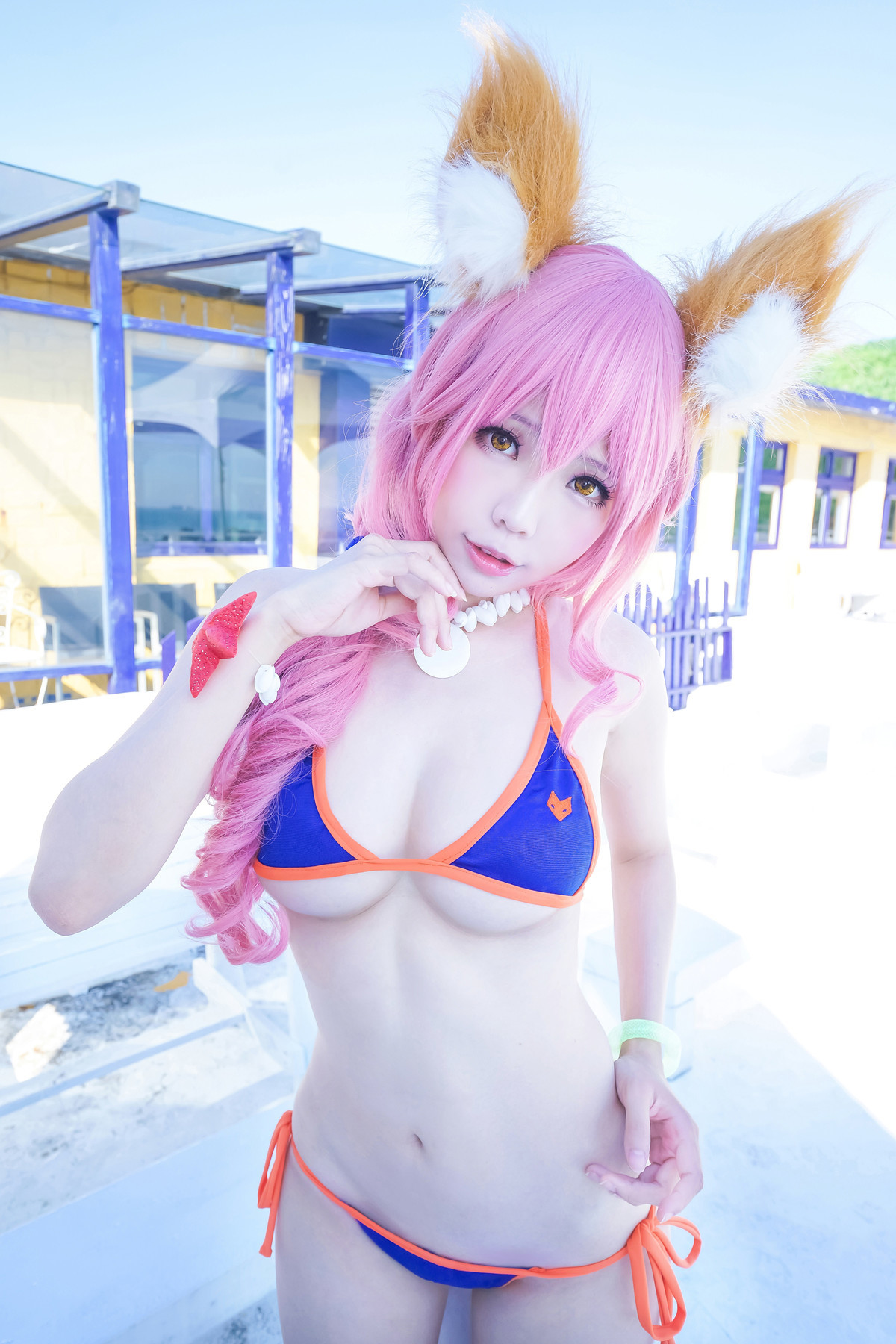 Cosplay ElyEE子 玉藻前泳装 23