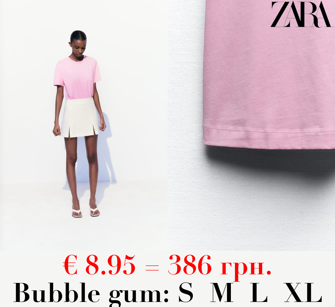 COTTON T-SHIRT WITH ENZYME FINISH