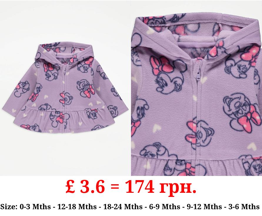 Disney Minnie Mouse Lilac Zip Up Fleece