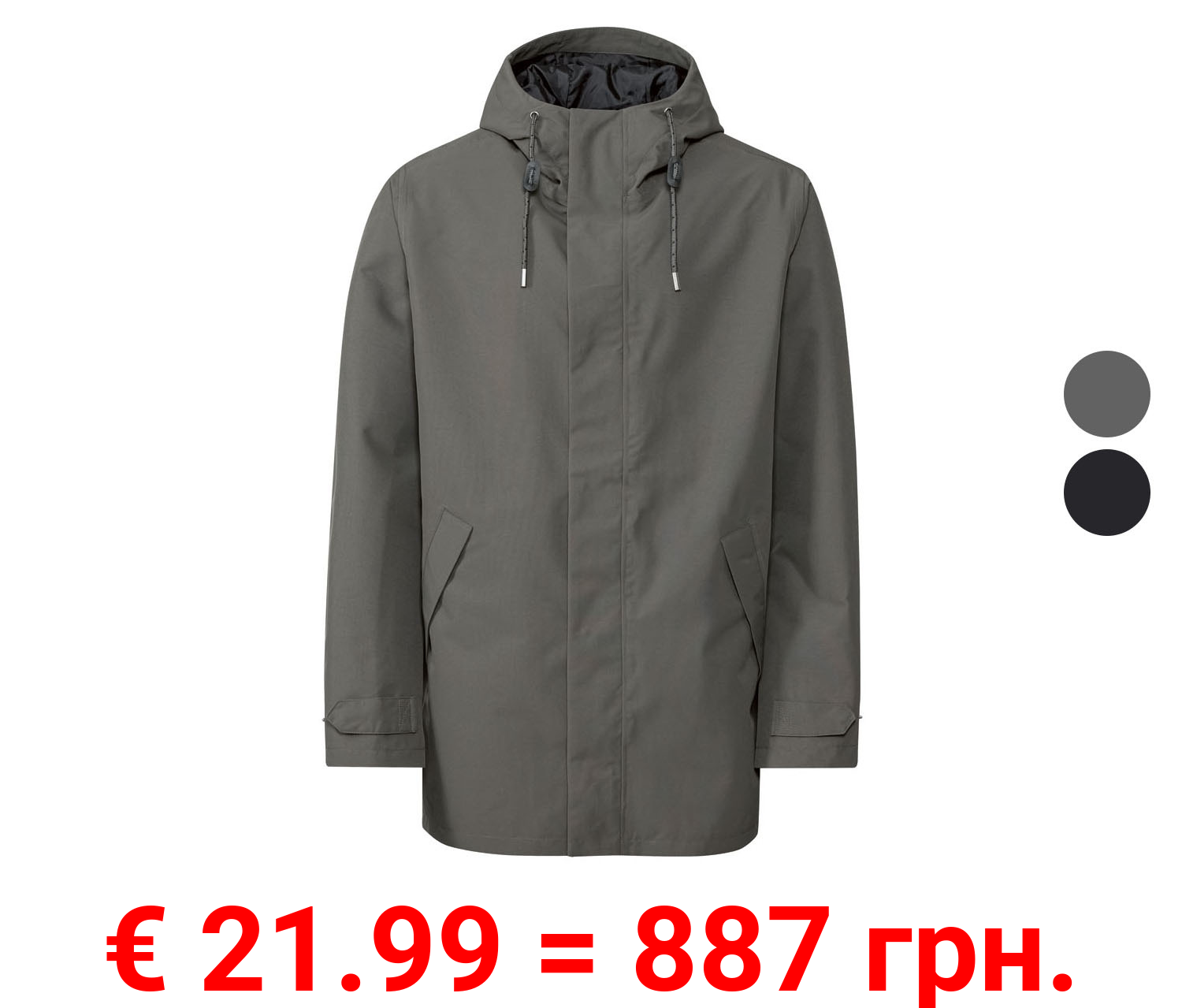 LIVERGY® Herren Regenjacke, wind- und wasserdicht