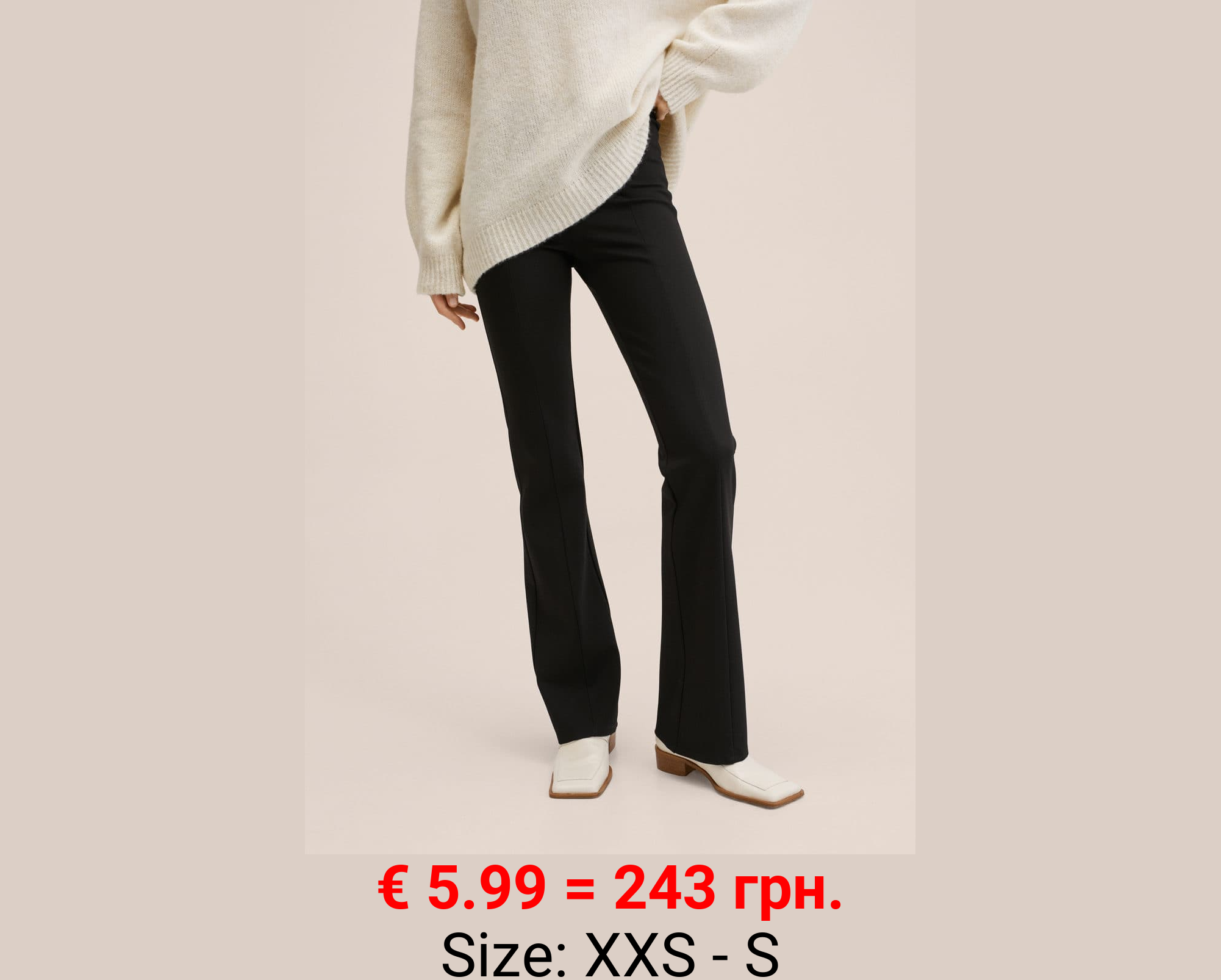 Leggings punto acampanados