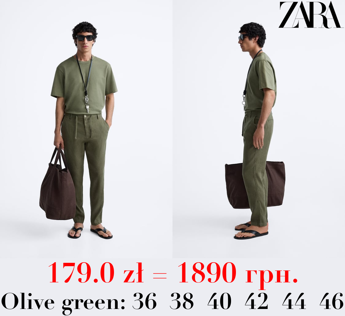 LINEN/COTTON TROUSERS