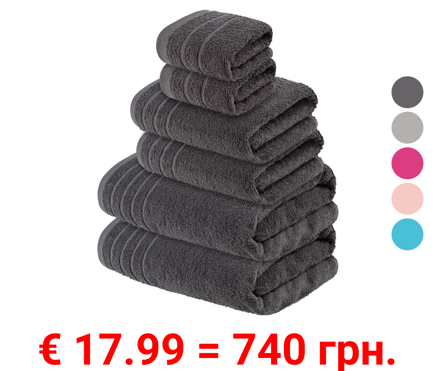 LIVARNO home Frottier-Set, 6-teilig