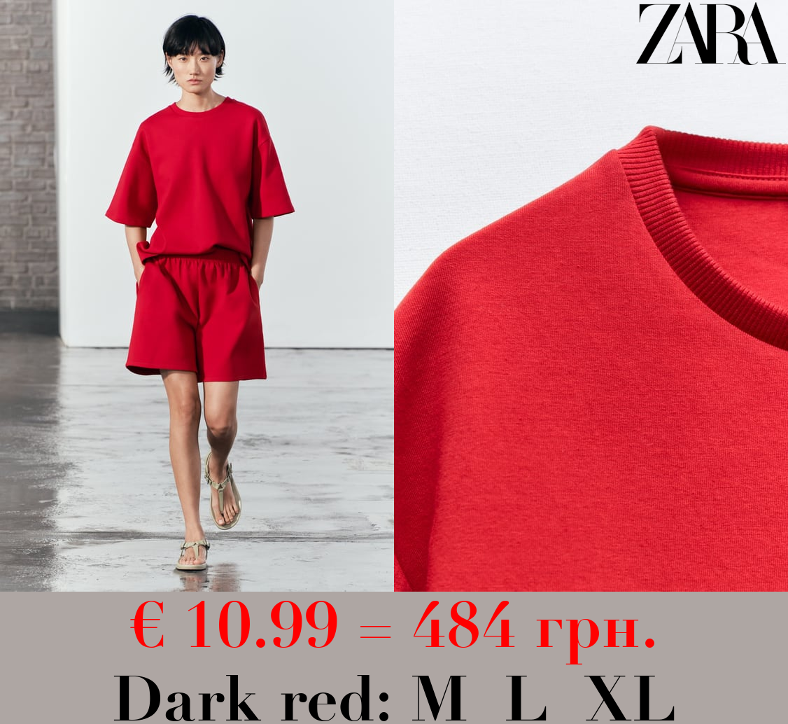 SHORT SLEEVE INTERLOCK SWEATSHIRT