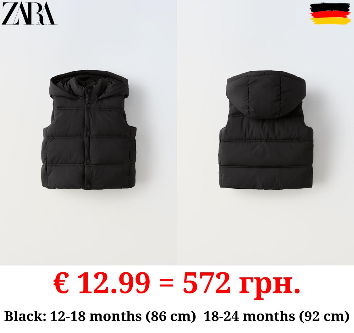 WATER-REPELLENT HOODED GILET