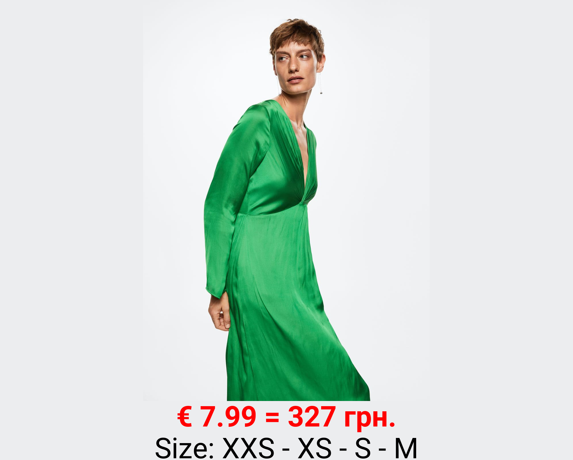 Vestido satinado abertura