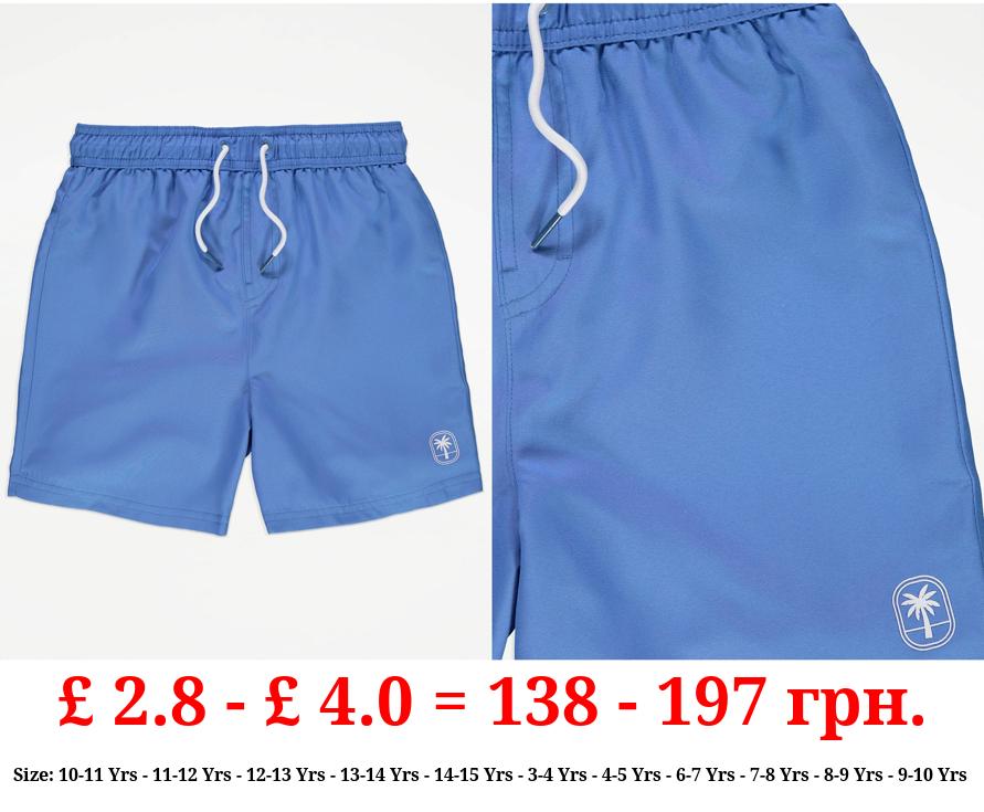Blue Palm Tree Swim Shorts