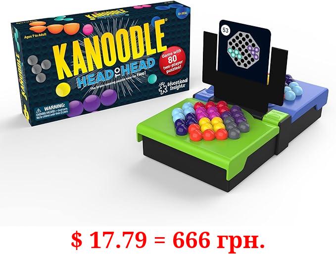 Educational Insights Kanoodle Head-to-Head Puzzle for 2 Players, Brain Teaser Game for Kids, Teens and Adults, Featuring 80 Challenges, Stocking Stuffer, Gift for Ages 7+