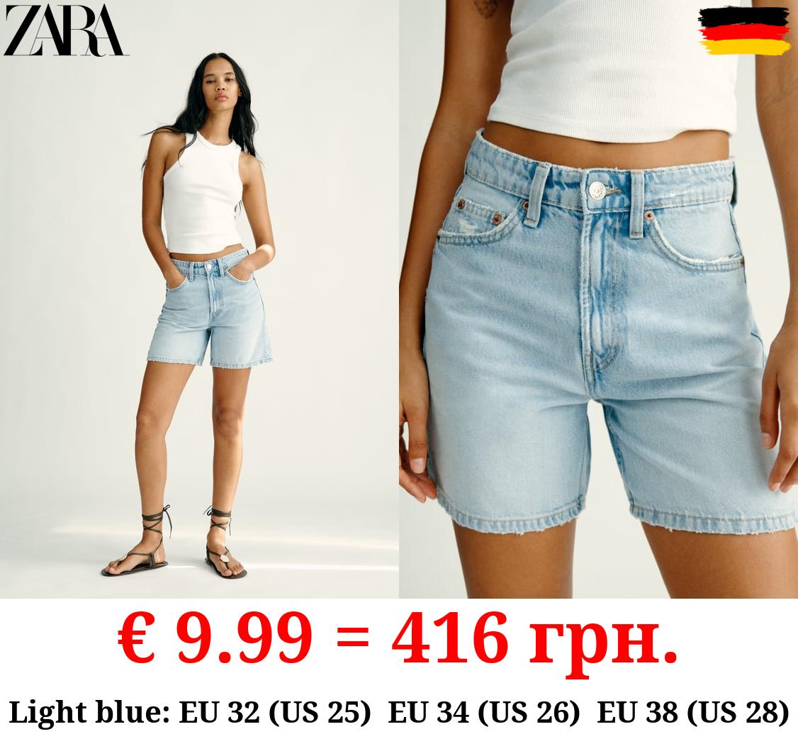 TRF REGULAR FIT MID-RISE BERMUDA SHORTS