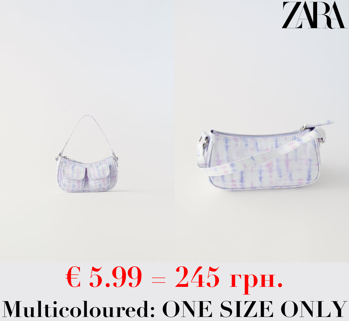 TIE-DYE DENIM SHOULDER BAG