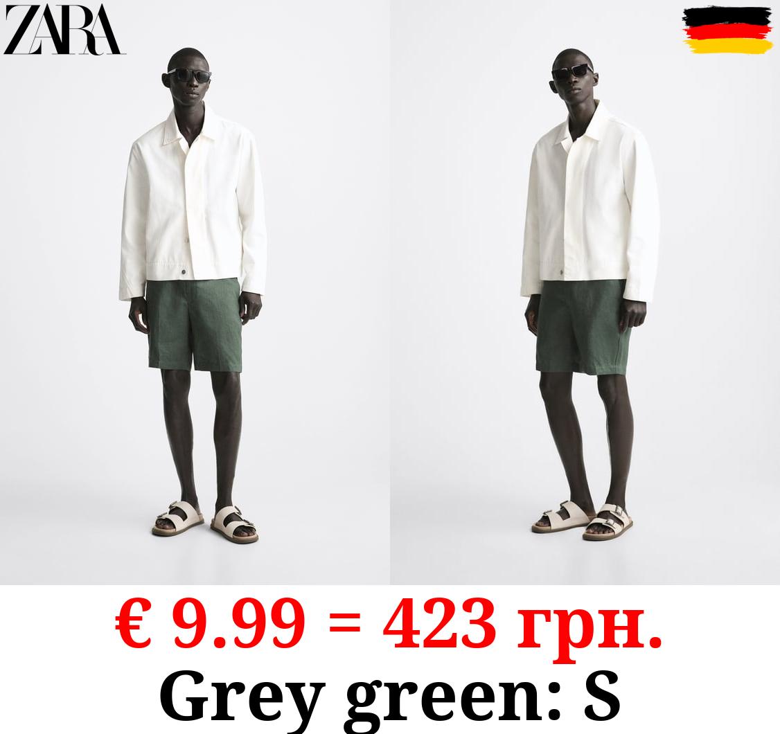 100% LINEN BERMUDA SHORTS