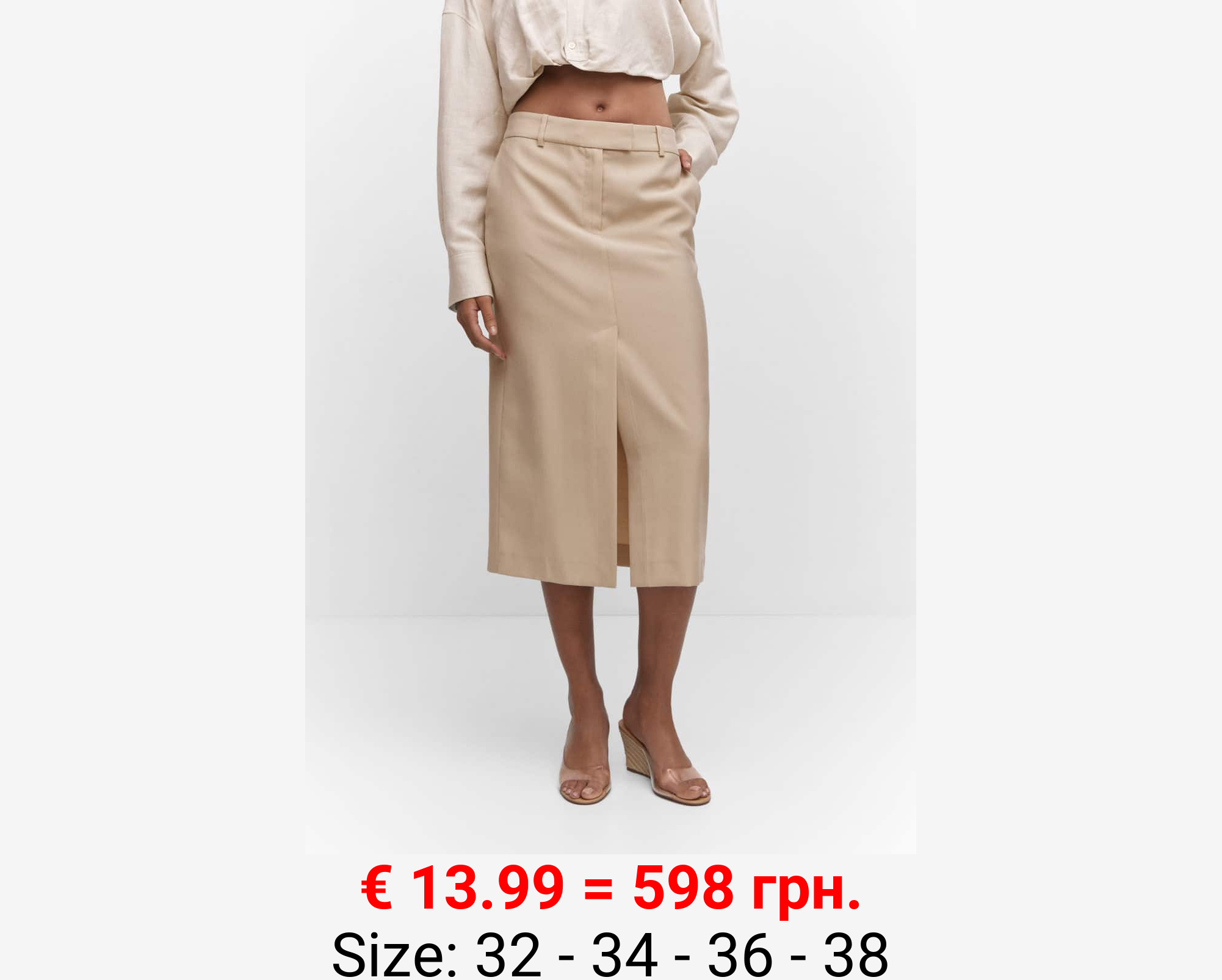 Falda lyocell abertura