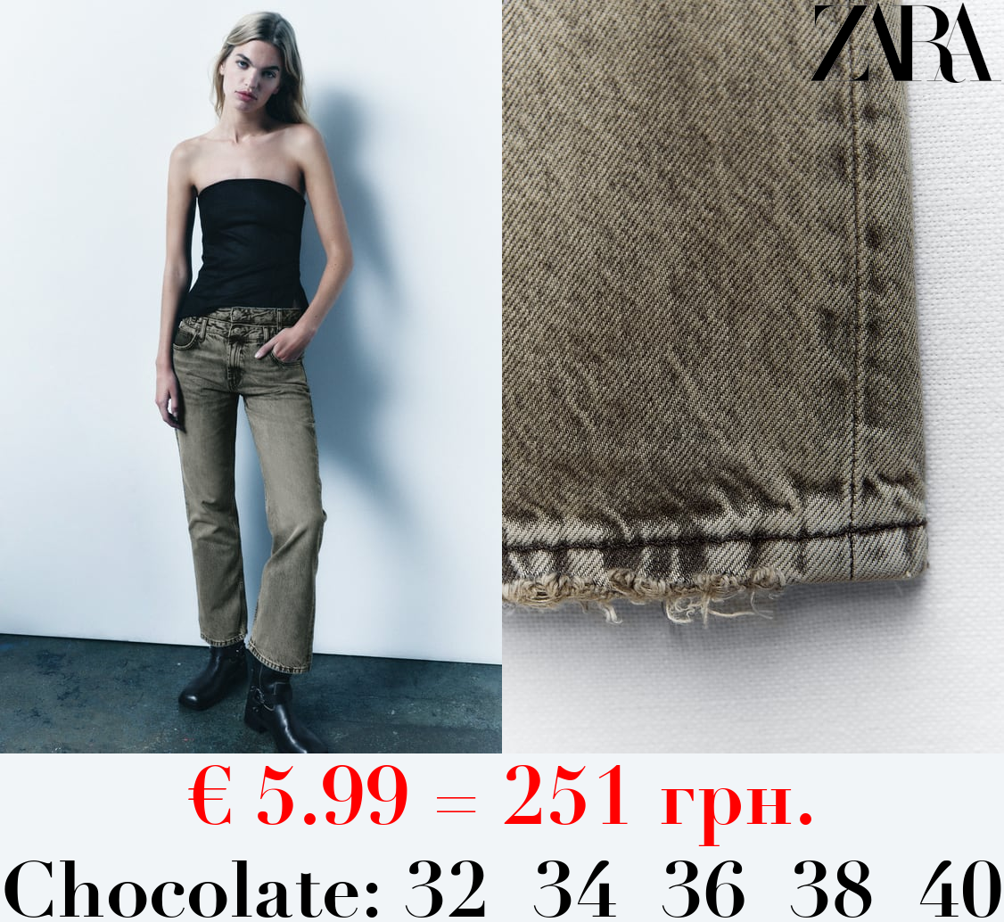 TRF STRAIGHT-LEG MID-RISE JEANS