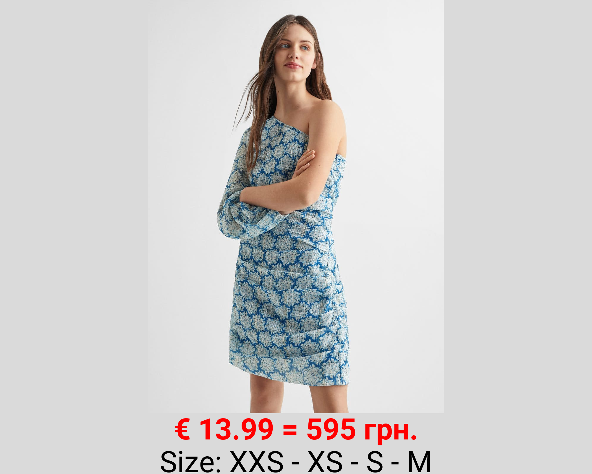 Vestido corto asimétrico