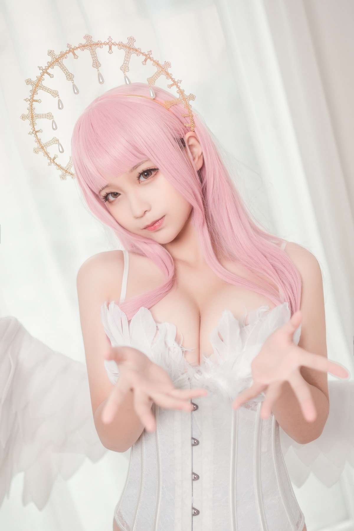 Cosplay 蠢沫沫 Chunmomo 沫沫真爱版 天使本-光天使 44