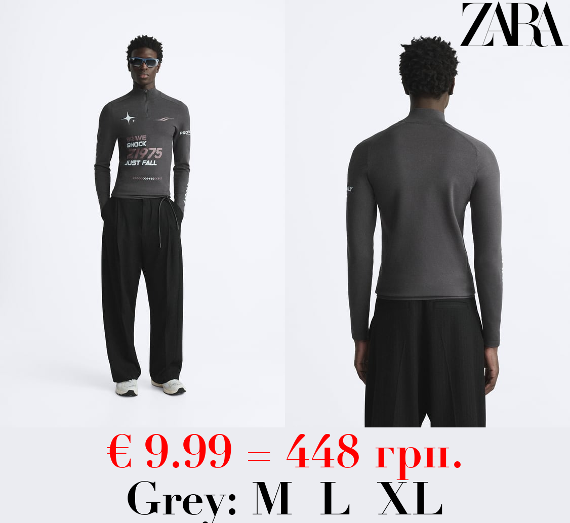 SLOGAN PRINT SWEATER