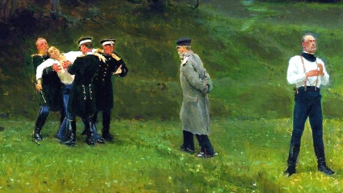 Илья Репин. Дуэль (1897, фрагмент)