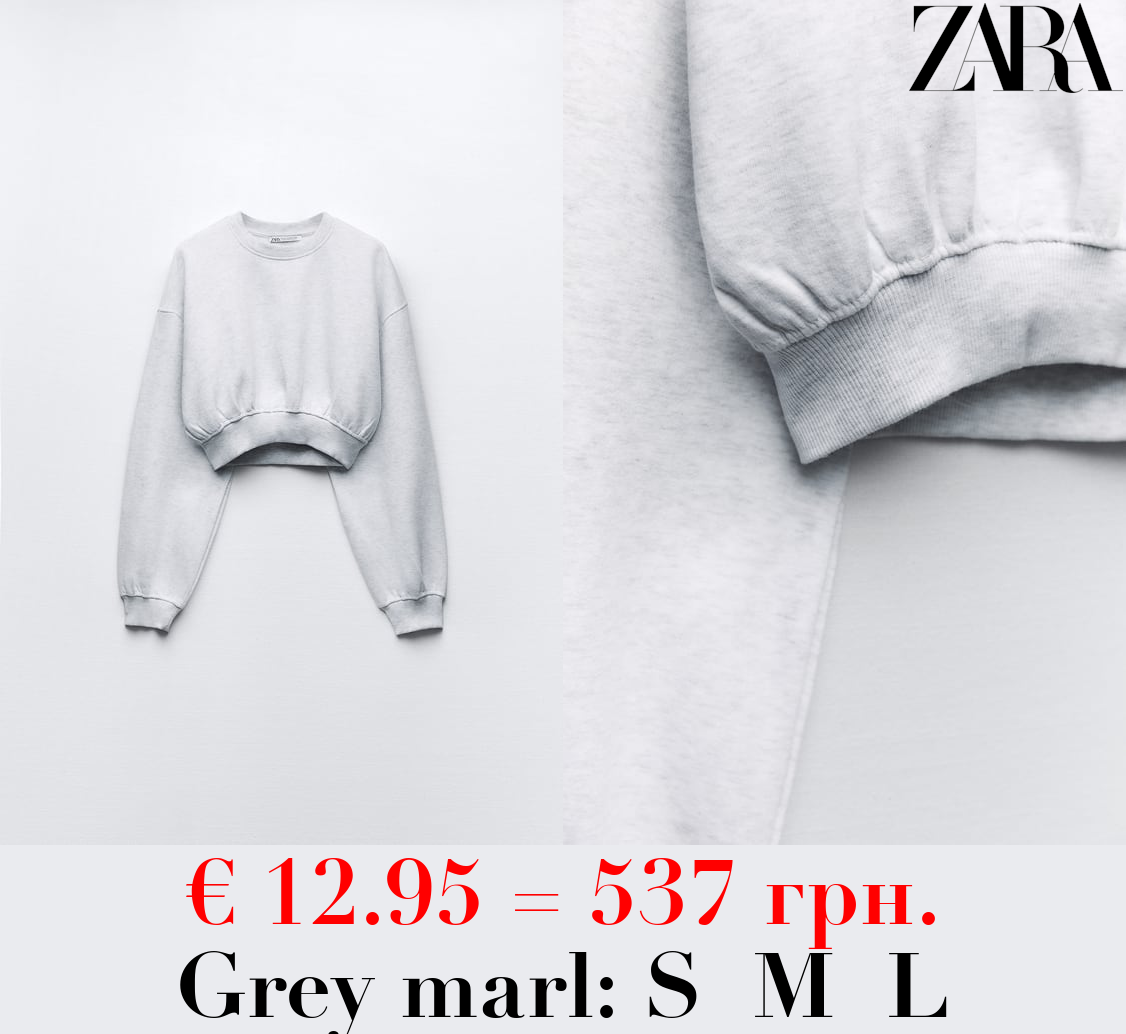 BASIC CROPPED SWEATSHIRT