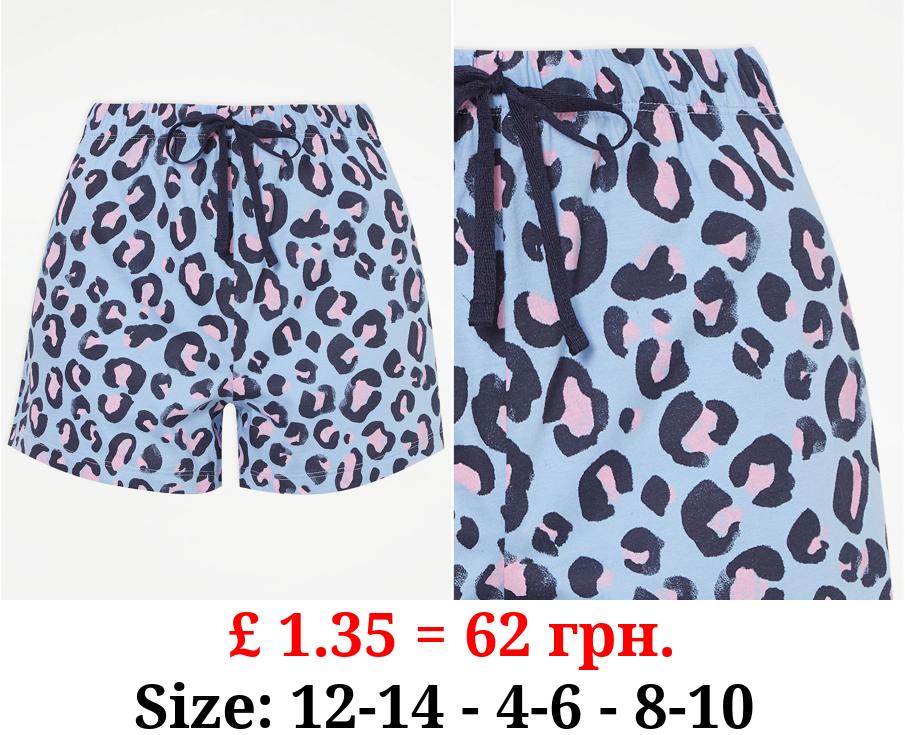 Blue Animal Pyjama Shorts