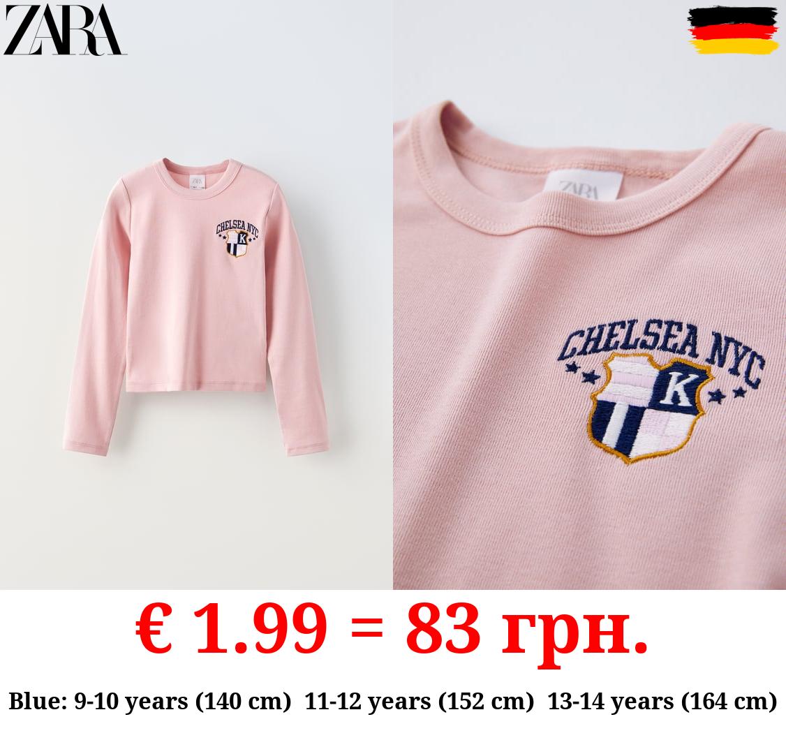 EMBROIDERED RIBBED T-SHIRT