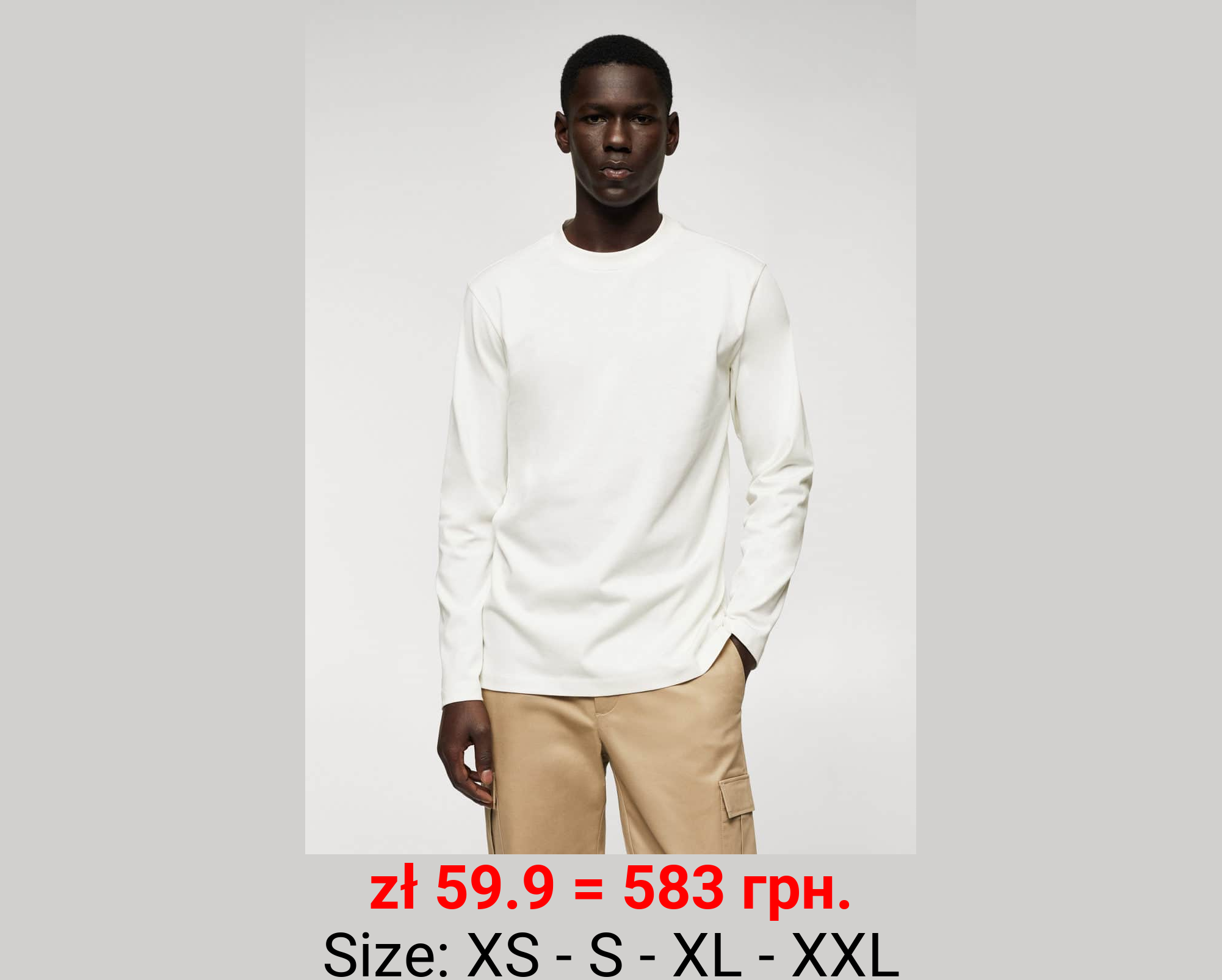 Camiseta algodón manga larga