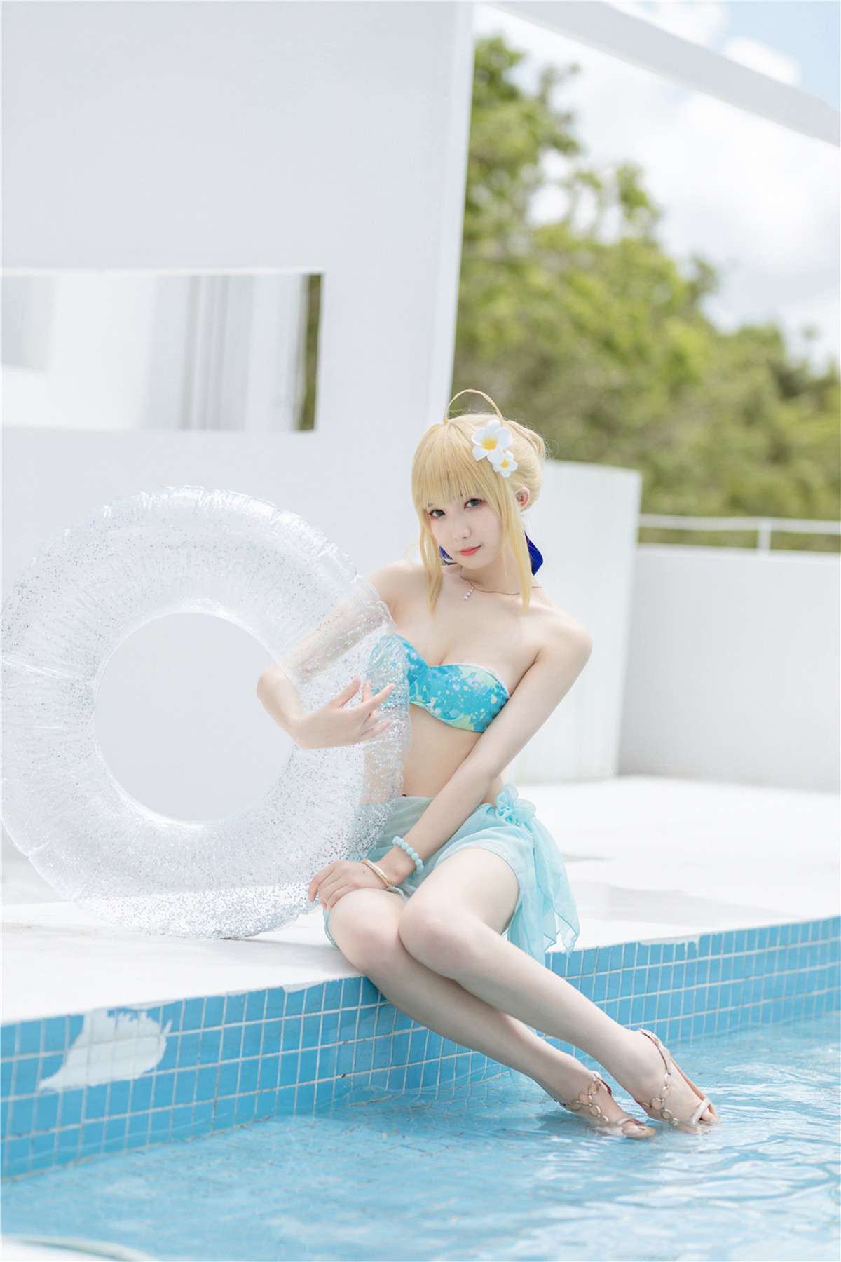 Cosplay 封疆疆v 阿尔托莉雅 潘德拉贡 泳装 16