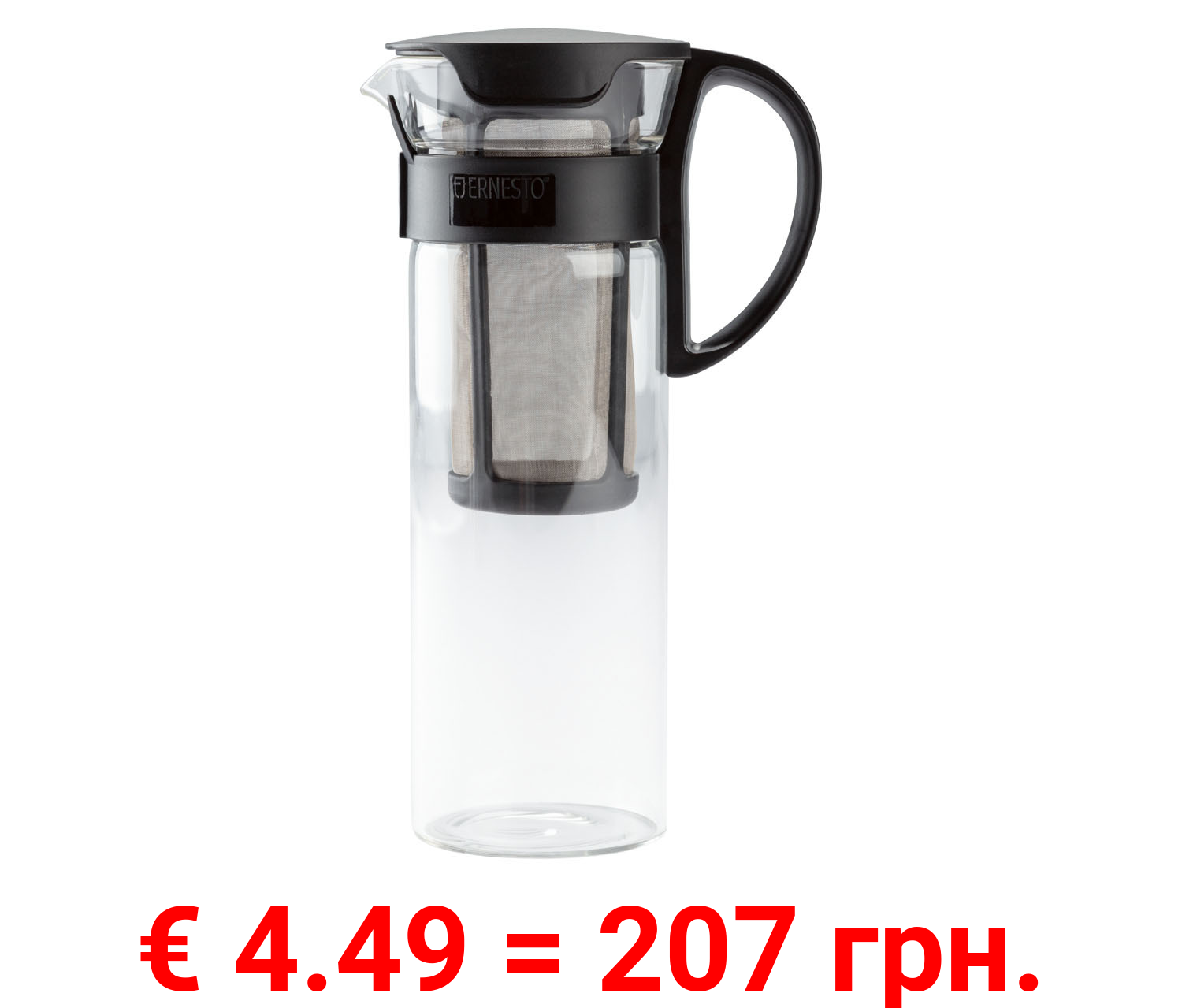 ERNESTO® Cold Brew Kaffeebereiter, aus Glas, mit integriertem Filter
