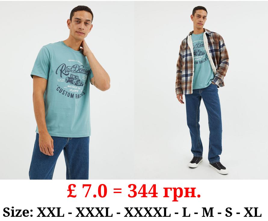 Aqua Road Demons Graphic T-Shirt