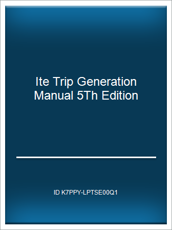 trip generation handbook an ite proposed recommended practice