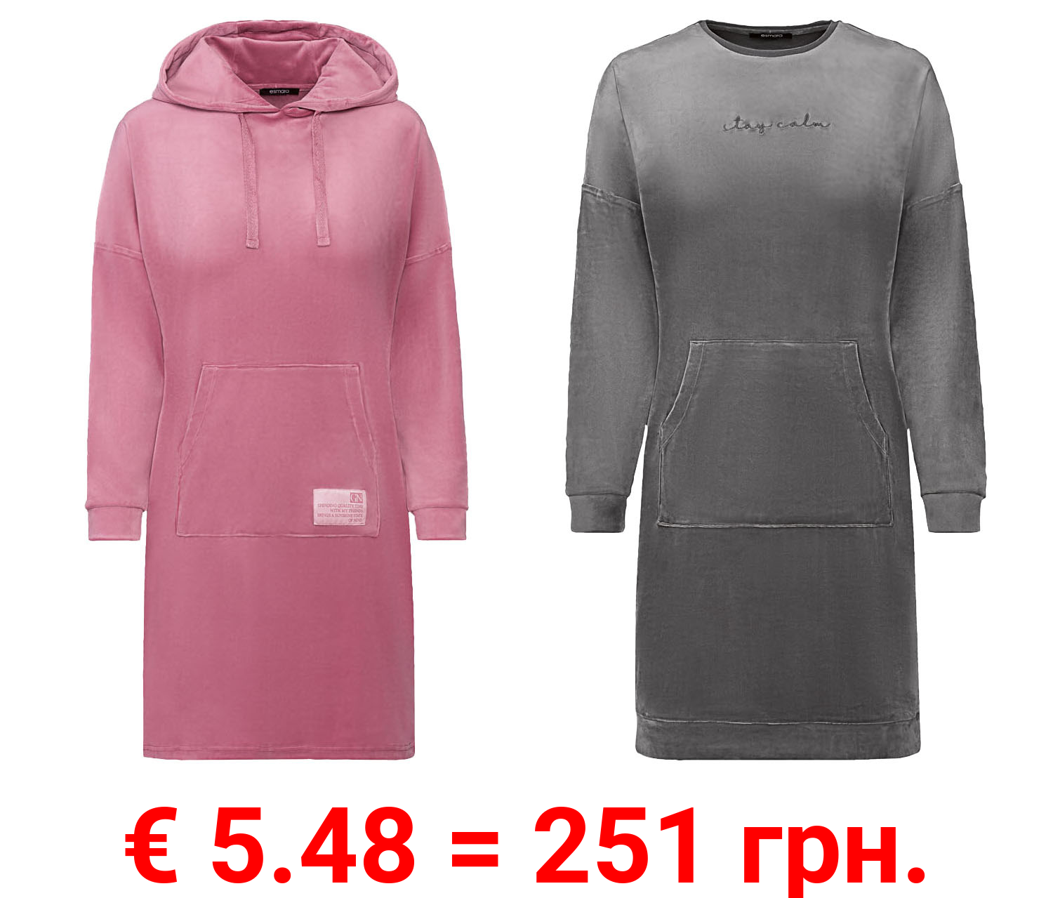 esmara® Damen Nicki Kleid, mit überschnittenen Schultern