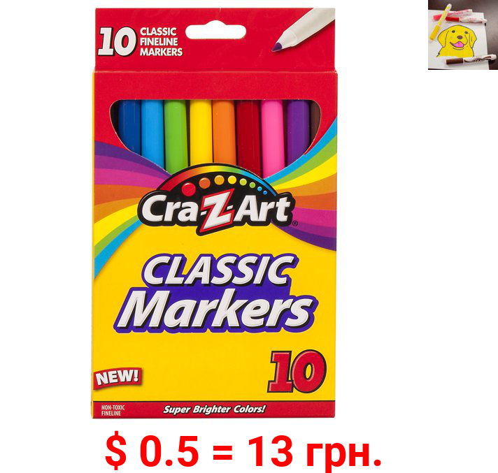Cra-Z-Art Classic Fineline Markers, 10 Count