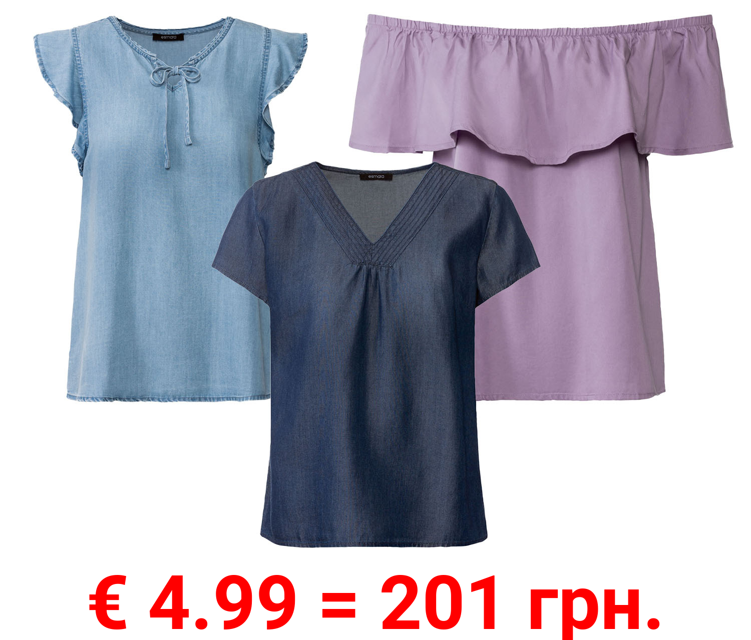 esmara® Damen Bluse, leger geschnitten, mit Fasern natürlichen Ursprungs