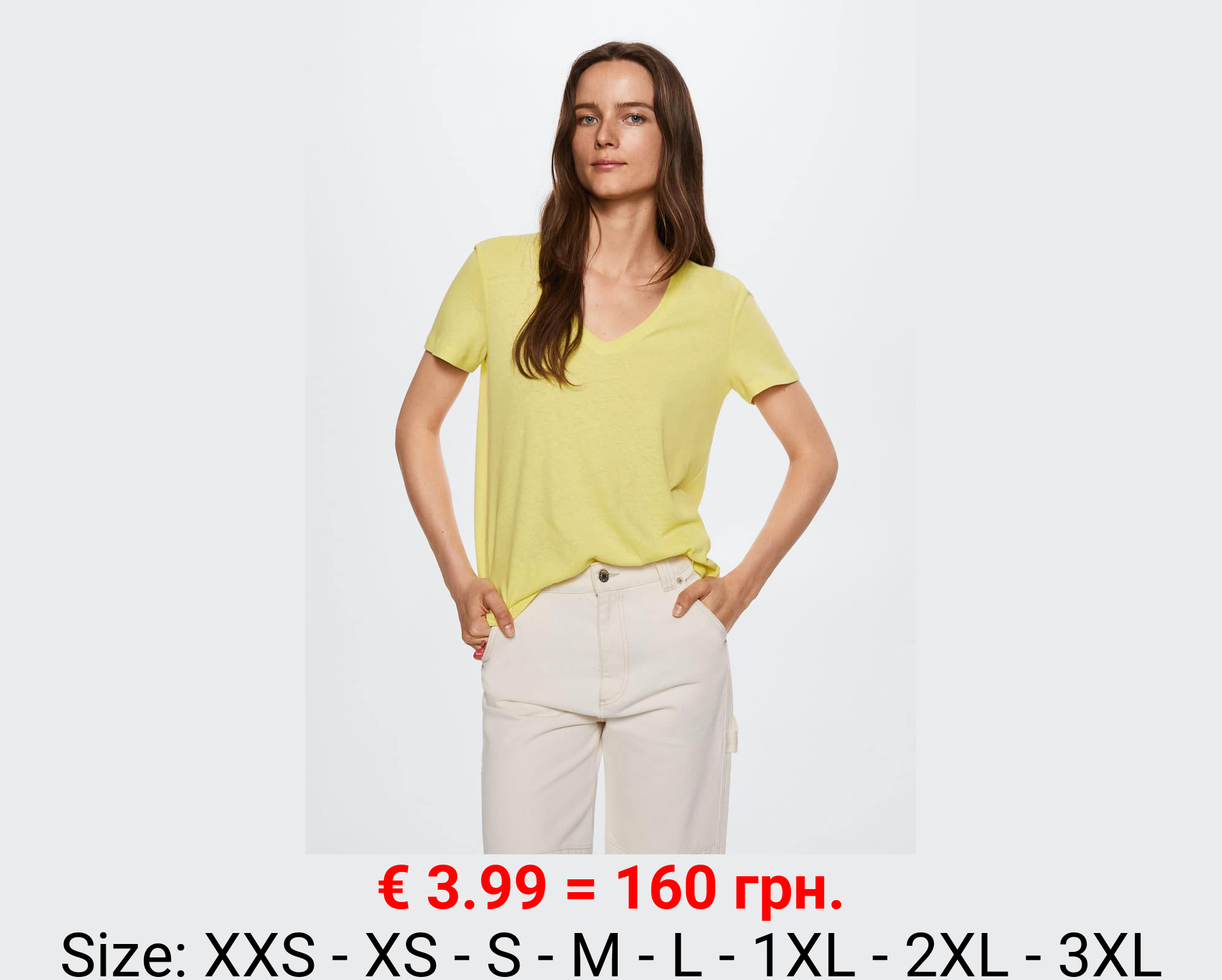 Camiseta algodón lino