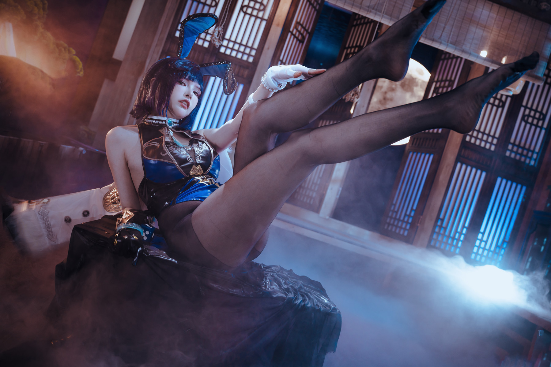 Cosplay 夏小秋秋秋 夜兰 兔女郎 Set.02 3