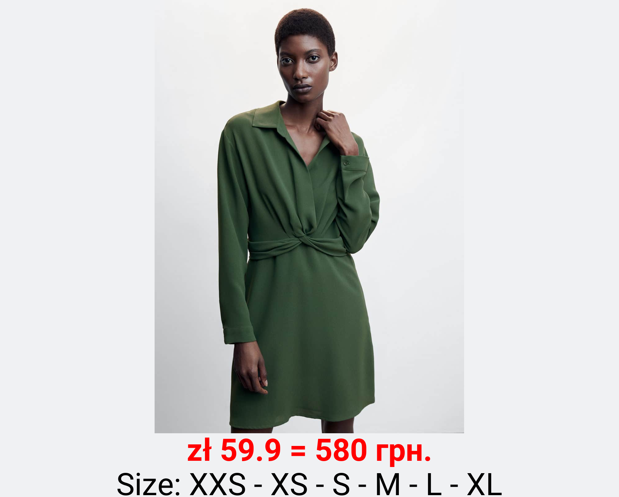 Vestido camisero detalle nudo