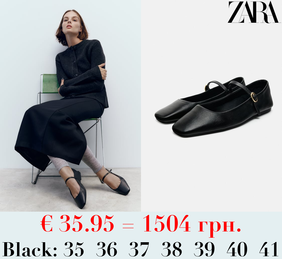 LEATHER BALLET FLATS