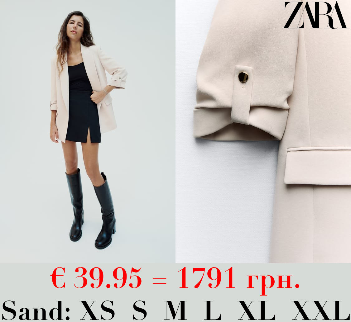 BLAZER WITH ROLLED-UP SLEEVES