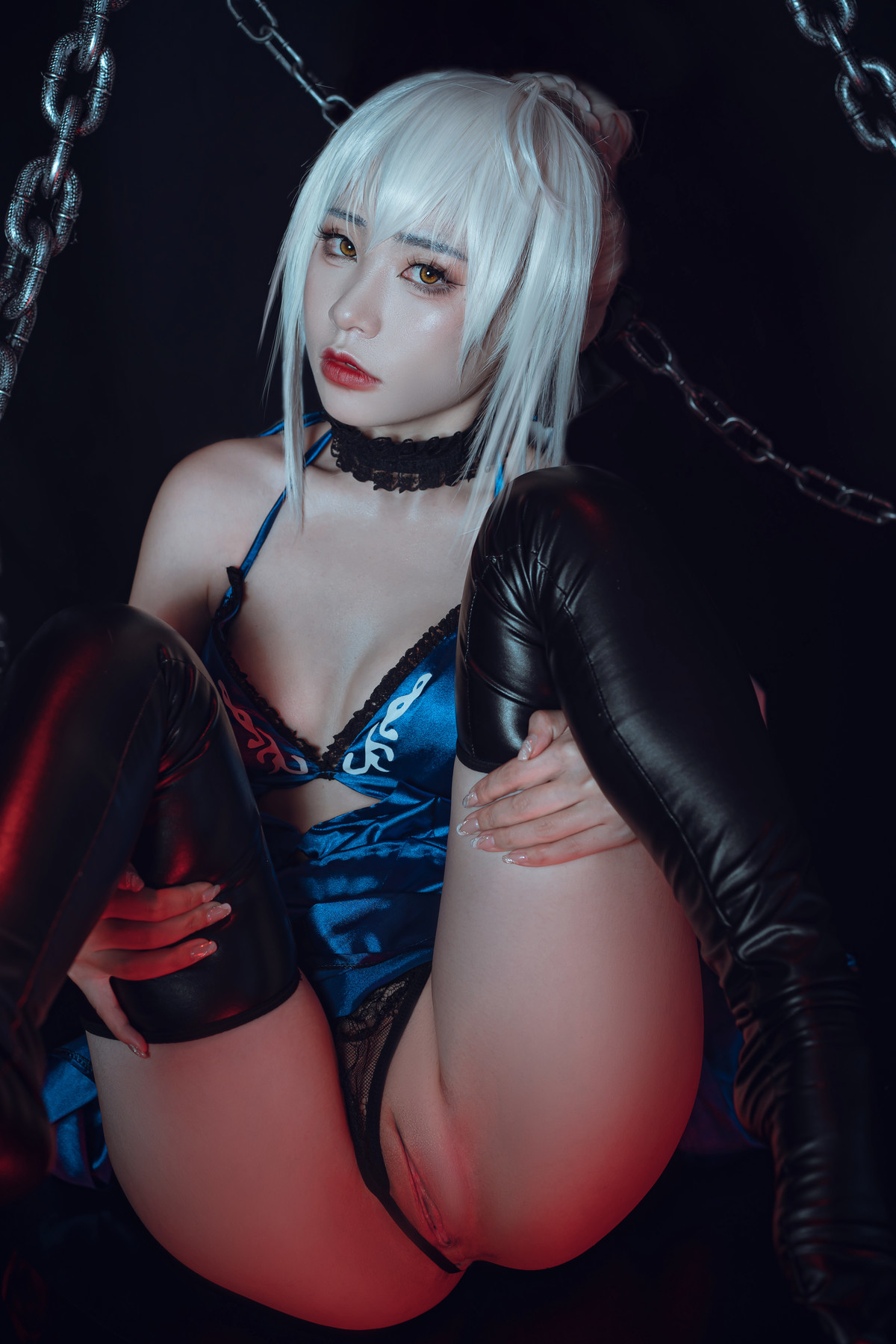 爆机少女喵小吉 Cosplay 黑呆 Saber Alter 17