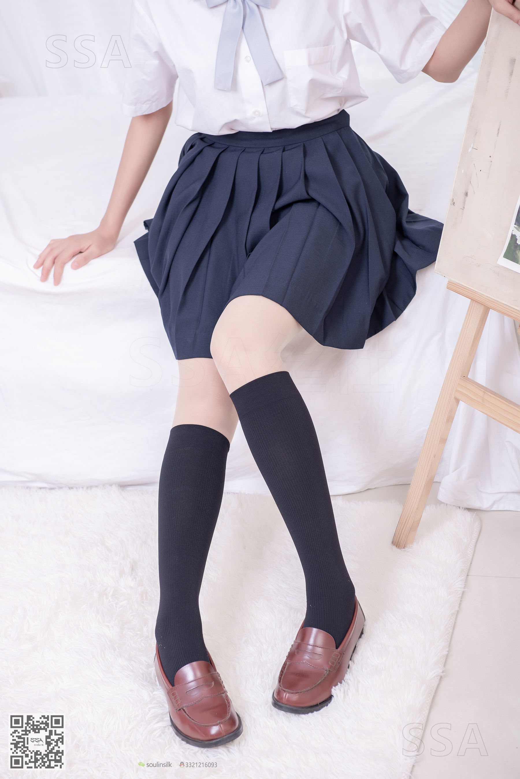 [SSA丝社]超清写真_No.181_小佩_酒窝少女JK制服肉丝黑袜-写真图集共133P 2