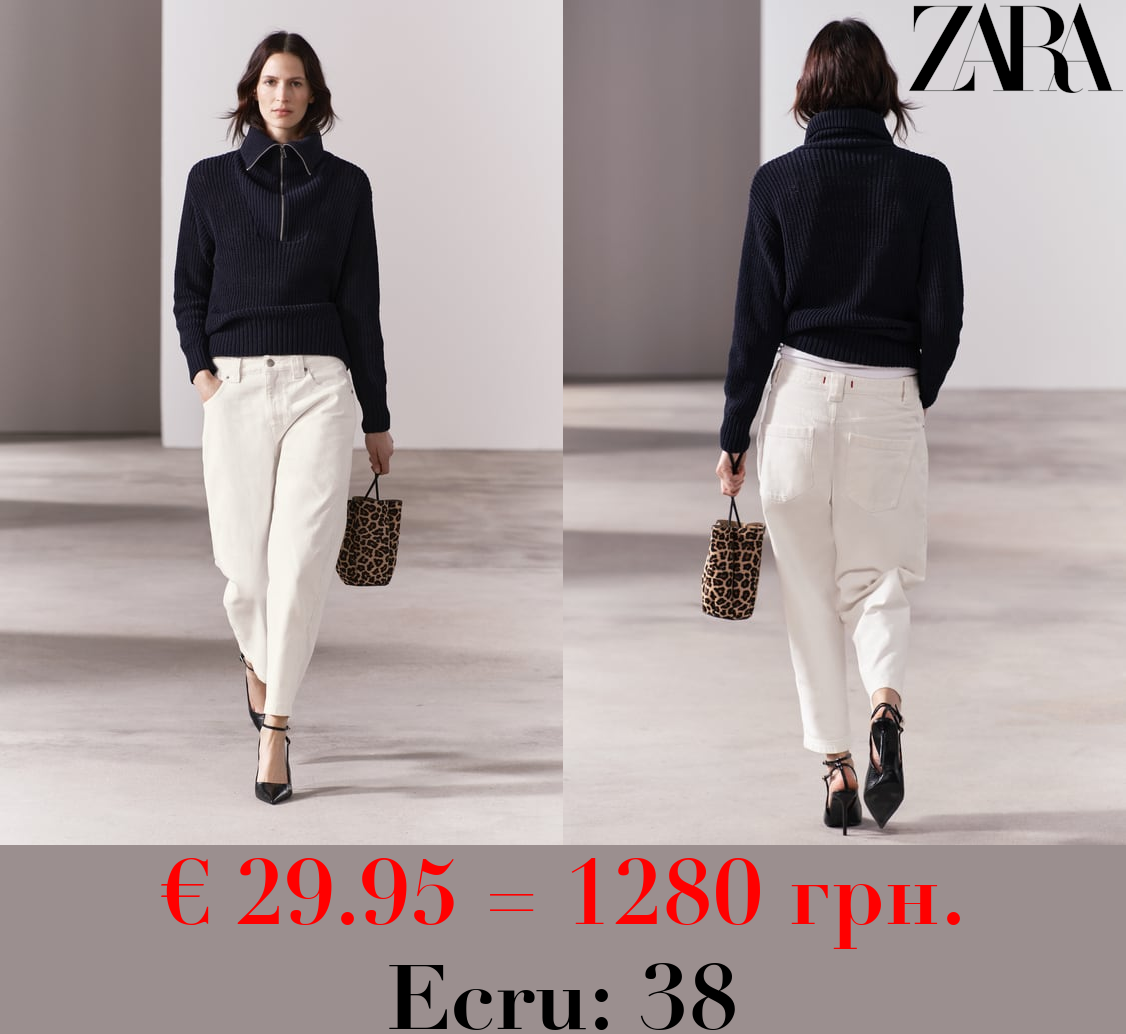 ZW BARREL CROPPED MID-RISE JEANS