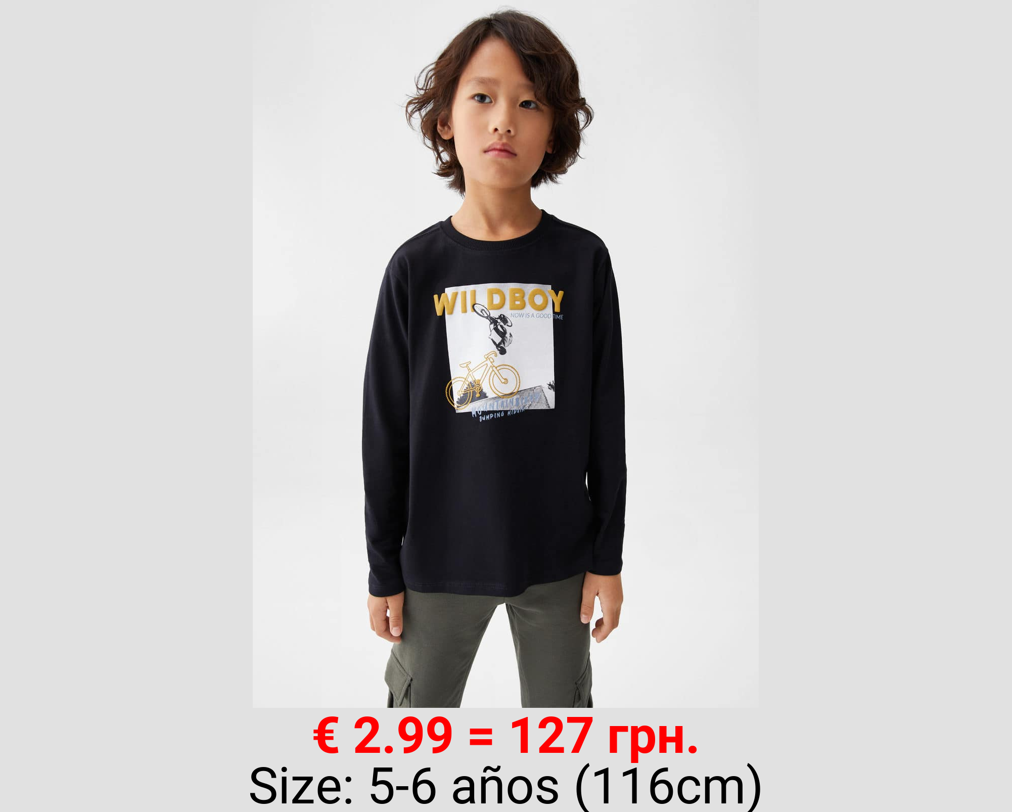 Camiseta algodón manga larga