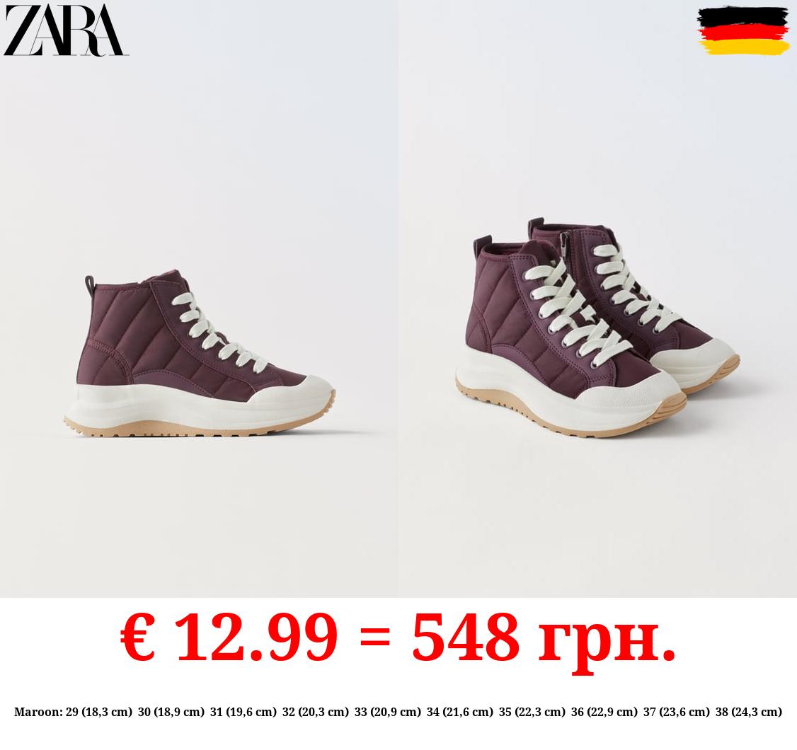 QUILTED HIGH-TOP SNEAKERS