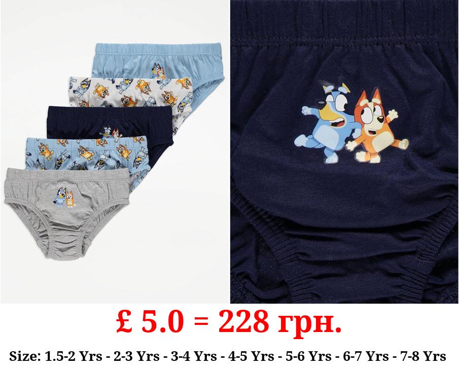 Bluey Character Print Briefs 5 Pack