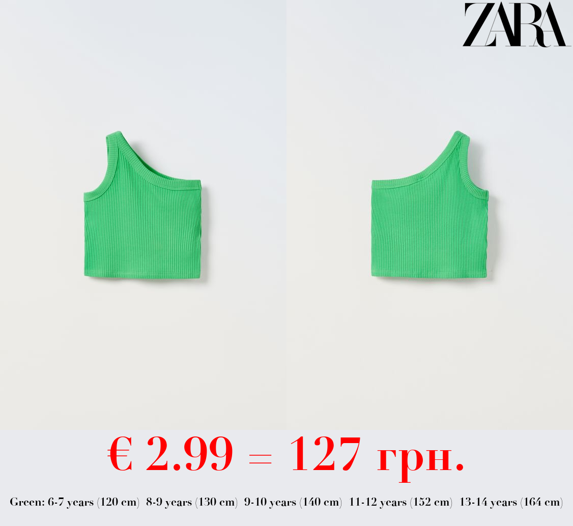 ASYMMETRIC RIBBED TOP